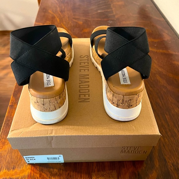 Bandi Elastic Cork Flatform Sandals - Picture 4 of 9